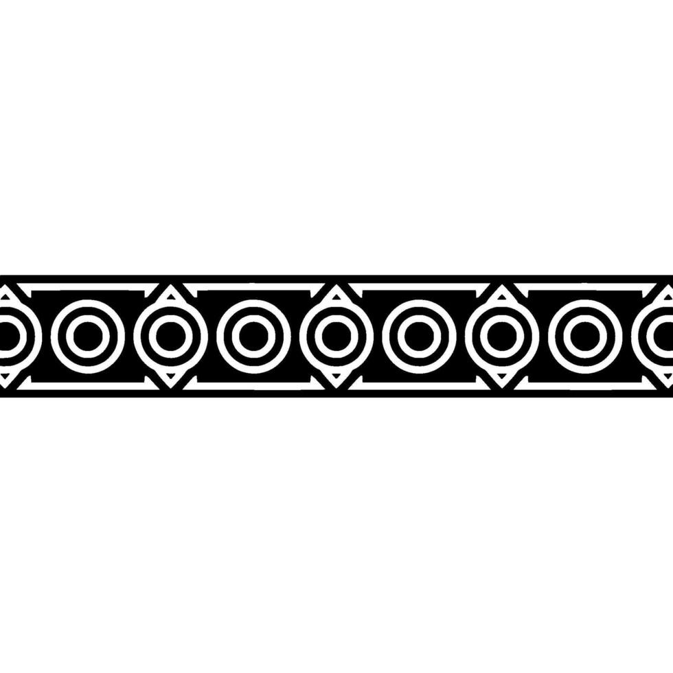Black White Geometric Border Pattern On Gradient Background vector
