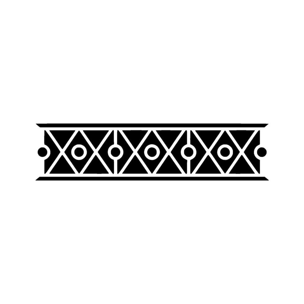 Geometric Ornament, Black And White Border, Minimalist vector