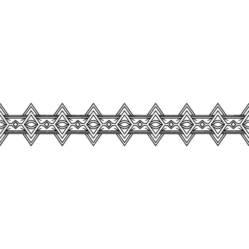 Geometric Border Elegant Tan And White Pattern On Neutral Background vector