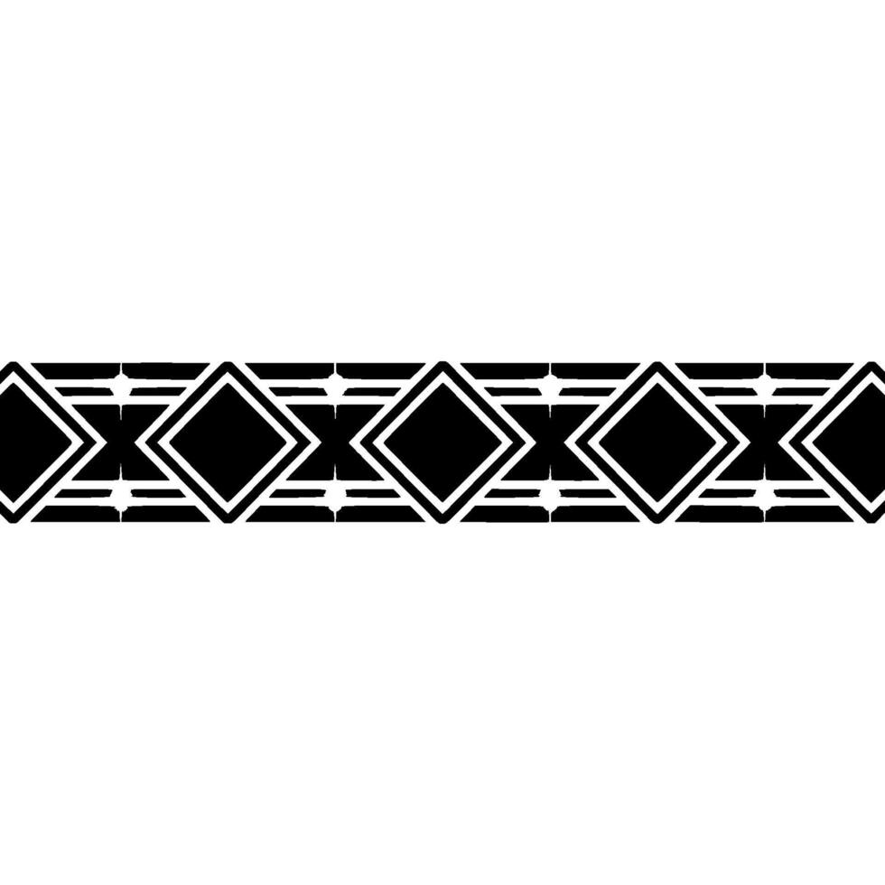 Geometric Black Diamond Border, Art Deco Element vector