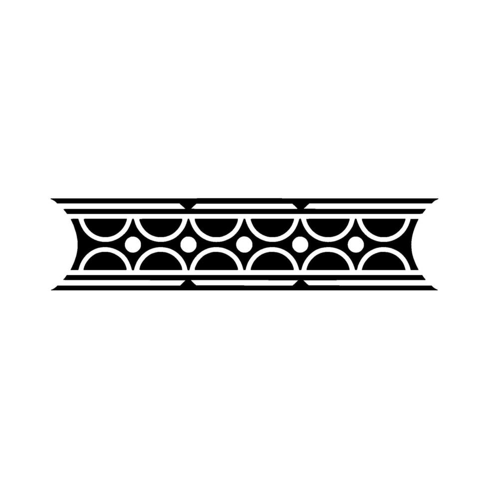 Black White Geometric Pattern Border, Illustration vector