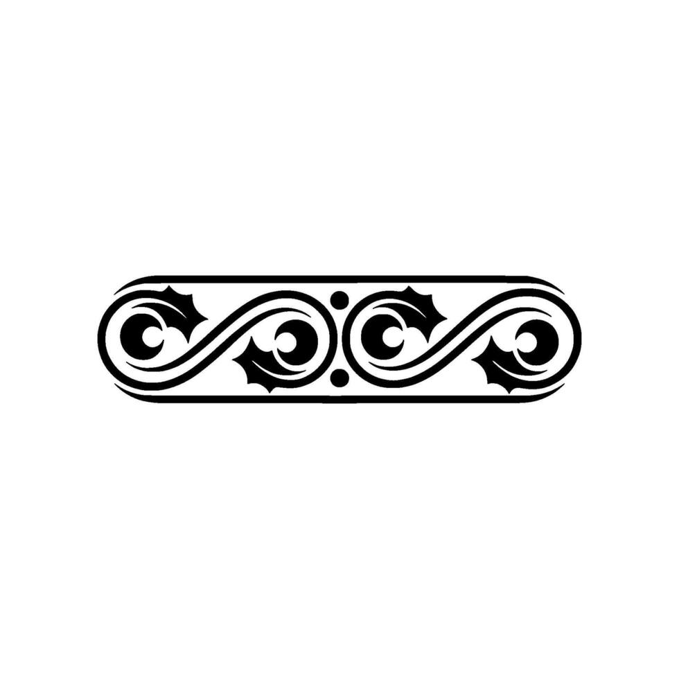 Minimalist Ornamental Black Border On White Background vector