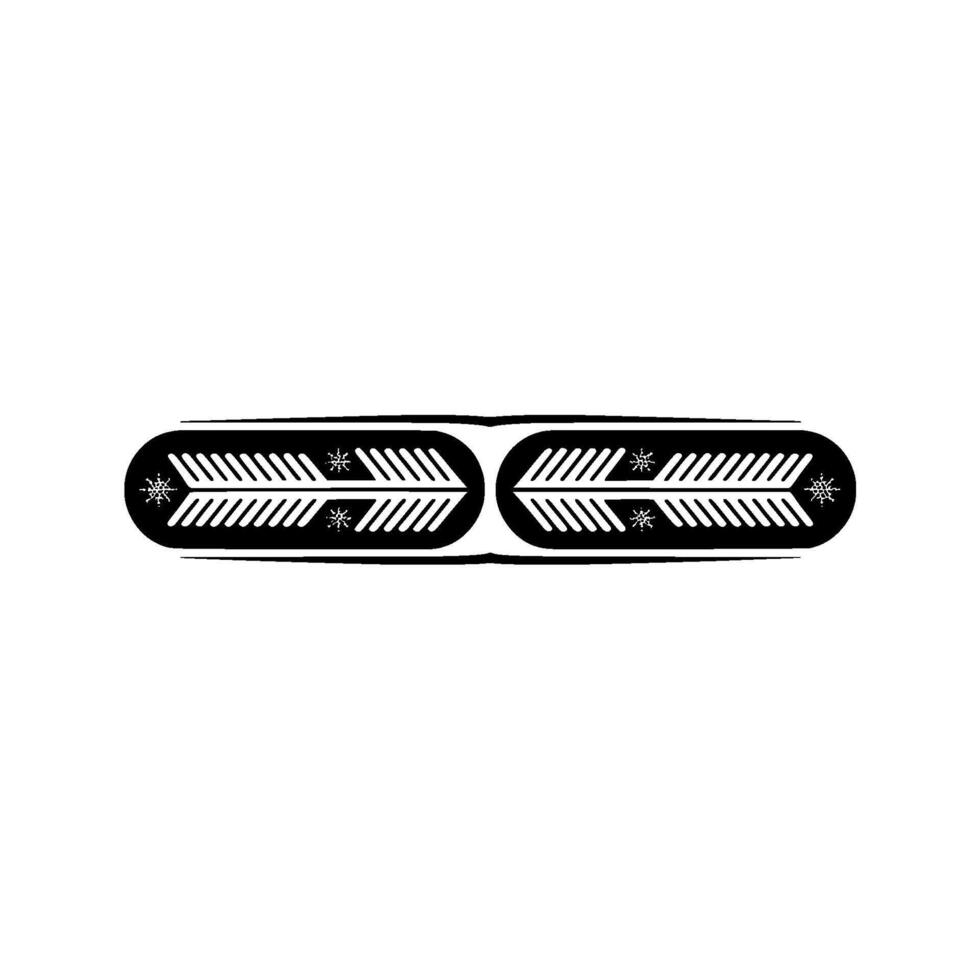 Minimalist Snowflake Arrow On White Background vector