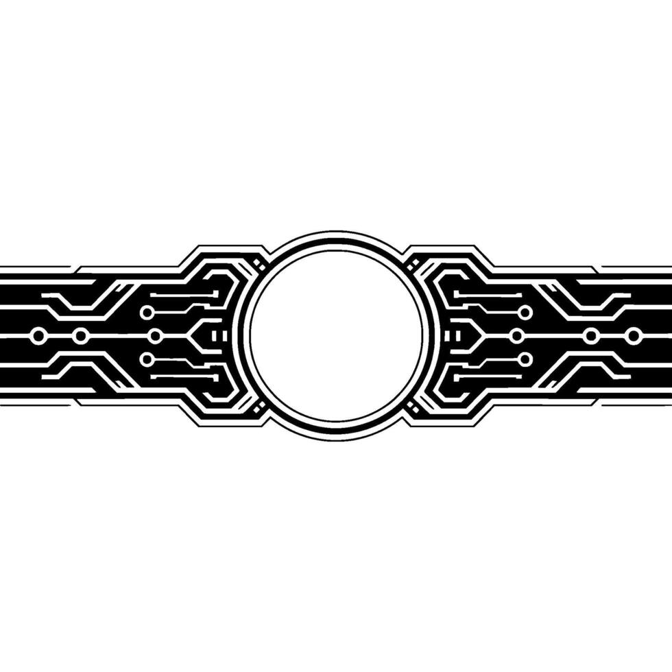 Abstract Circuit Board Element On White, Modern Tech vector