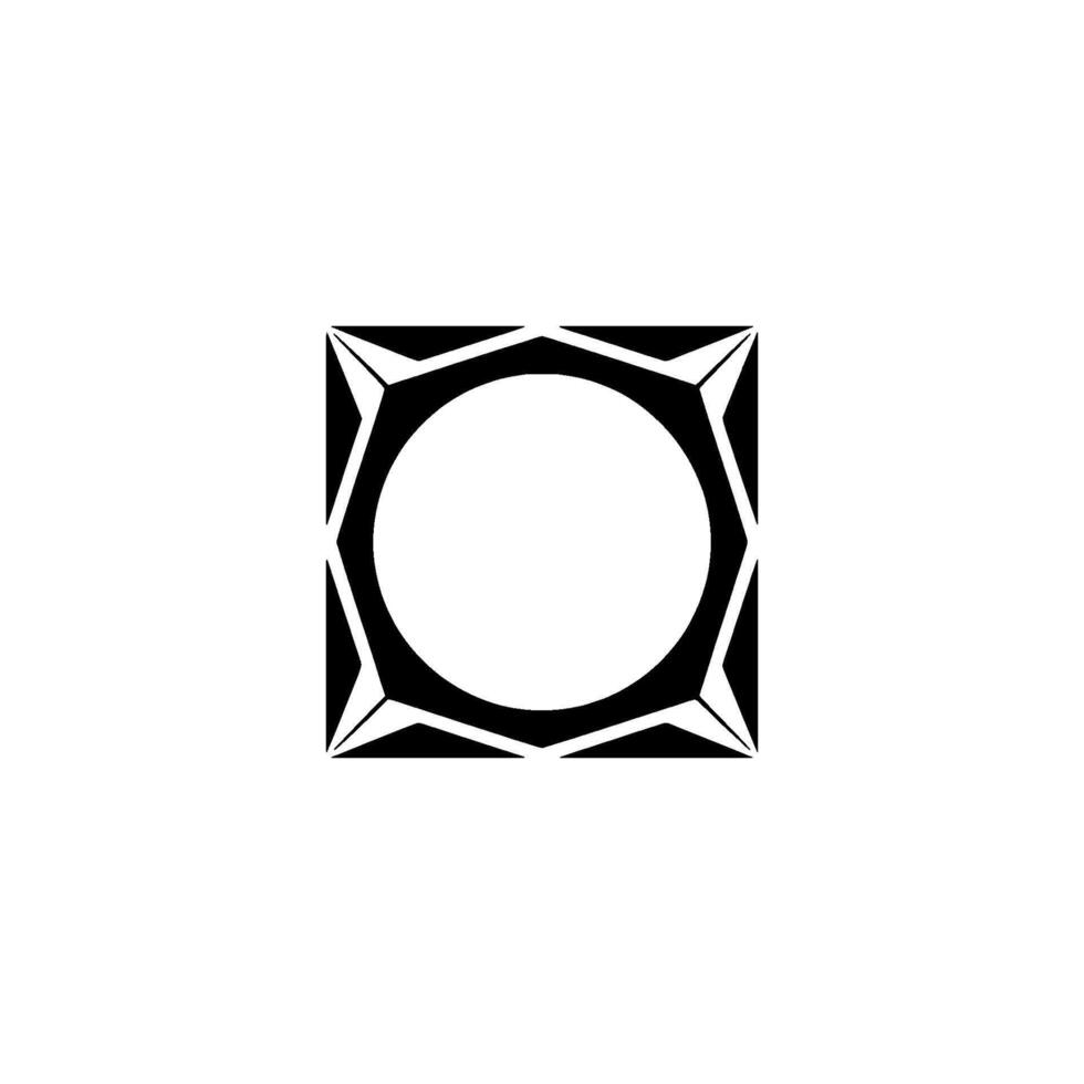 Geometric Abstract Black And White Circle Square vector