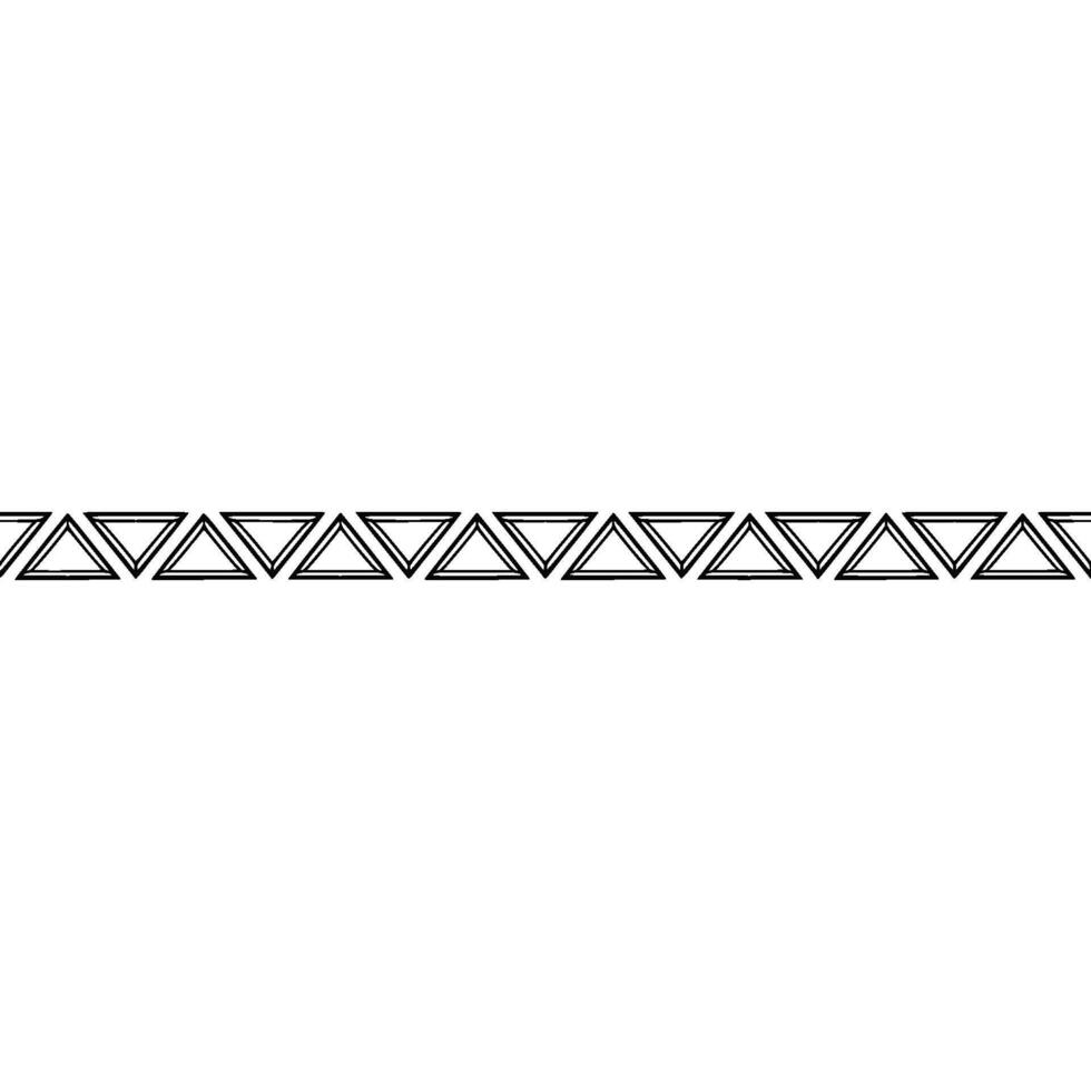 Minimalist Triangle Border On White, Clean, Decorative Element vector