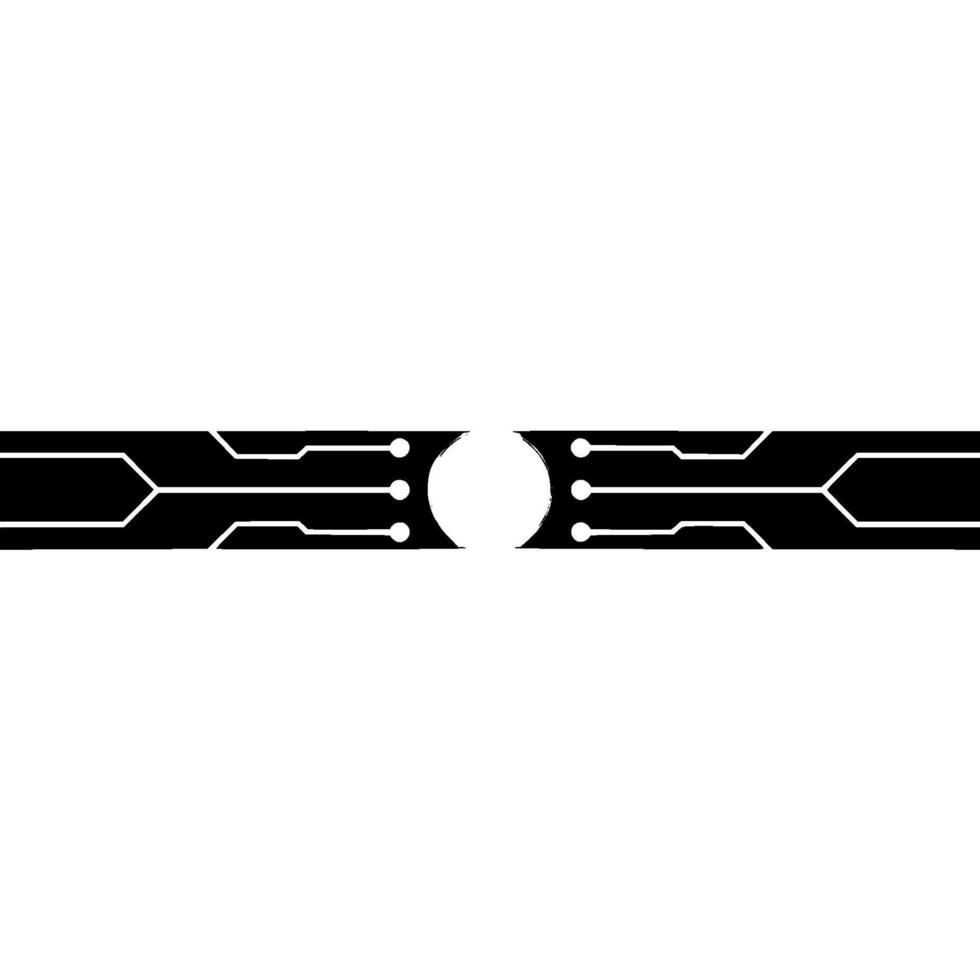 Tech Circuit Board With Glowing Center Element vector