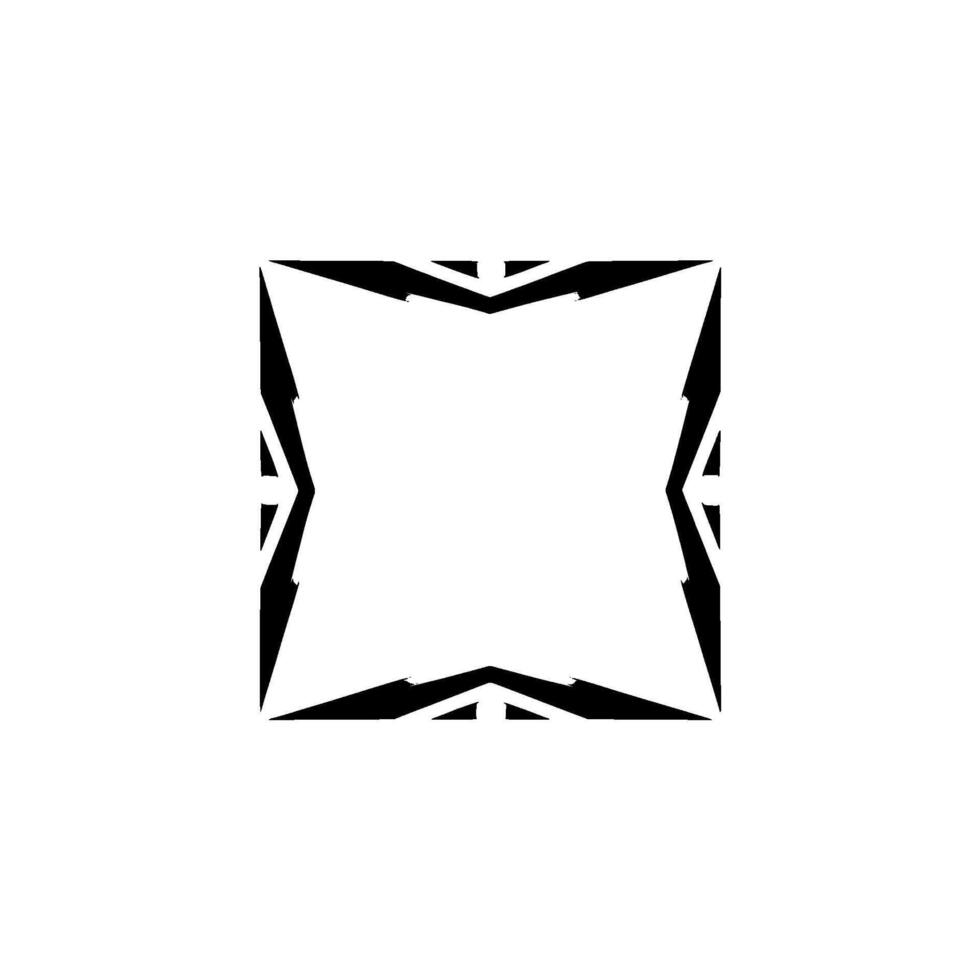 Geometric Starburst Minimalist Black White vector