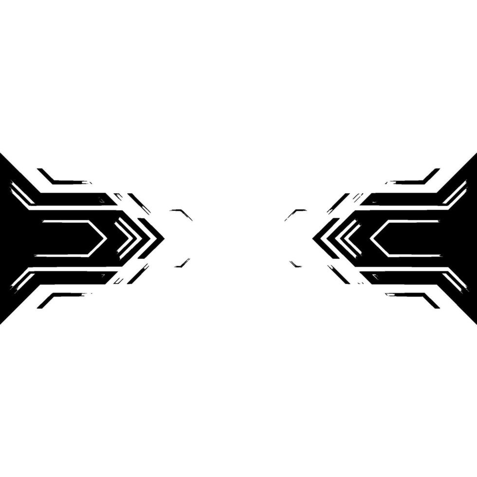 Abstract Tech Background Black And Silver Geometric On White vector