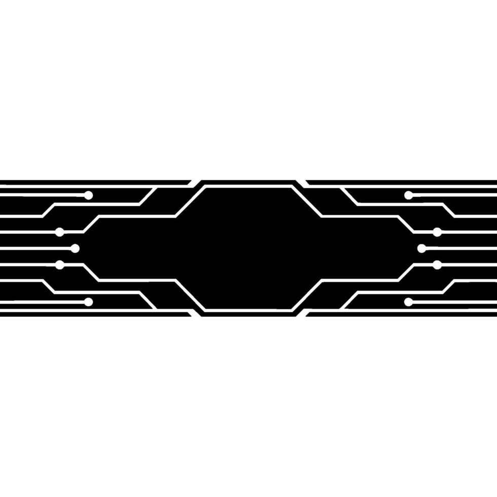 Tech Border, Digital Circuitry, Modern Minimalist Style vector