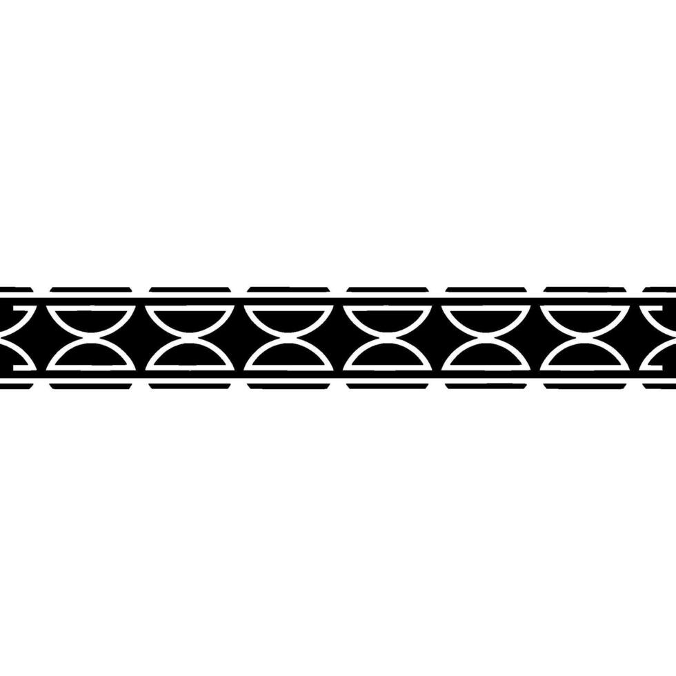 Geometric Border Pattern In Black On White, Minimalist vector