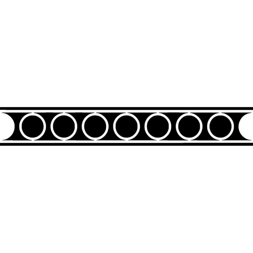 Minimalist Geometric Border With Circles On White Background vector