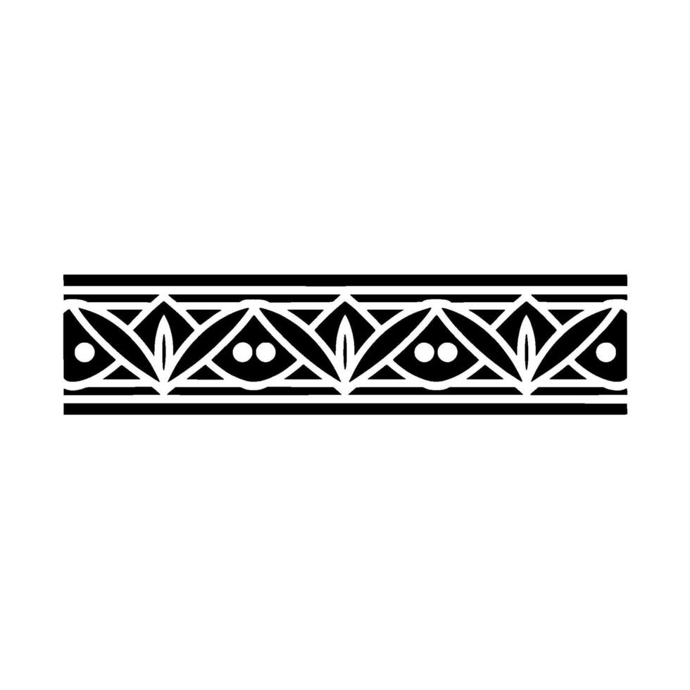 Decorative Black And White Border Element, Geometric Pattern vector