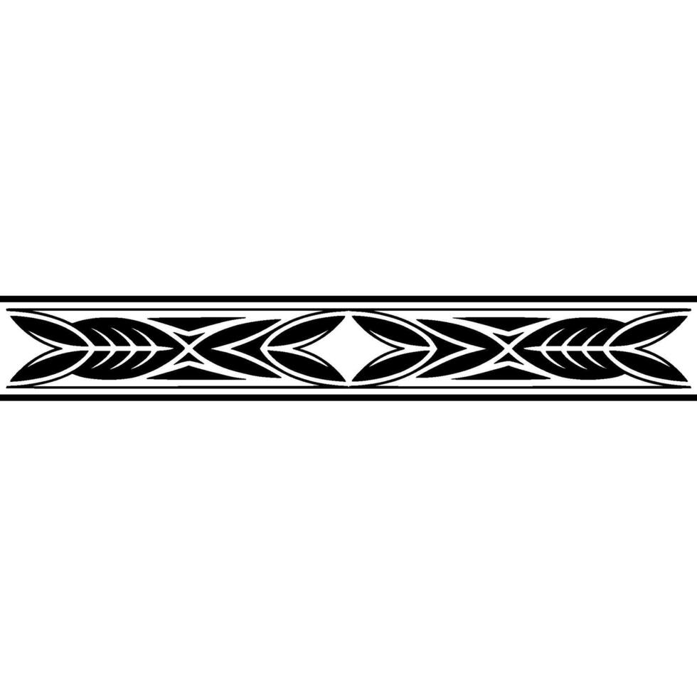 Minimalist Black And White Patterned Border vector