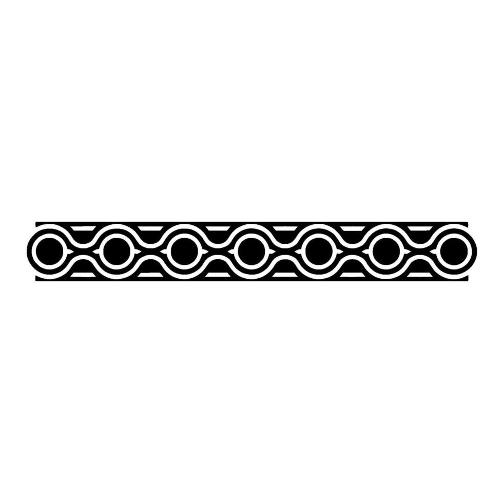 Geometric Black And White Border Modern Repeat Pattern Element vector