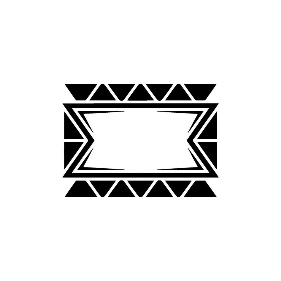Geometric Banner, Black And White Frame, Blank Label vector
