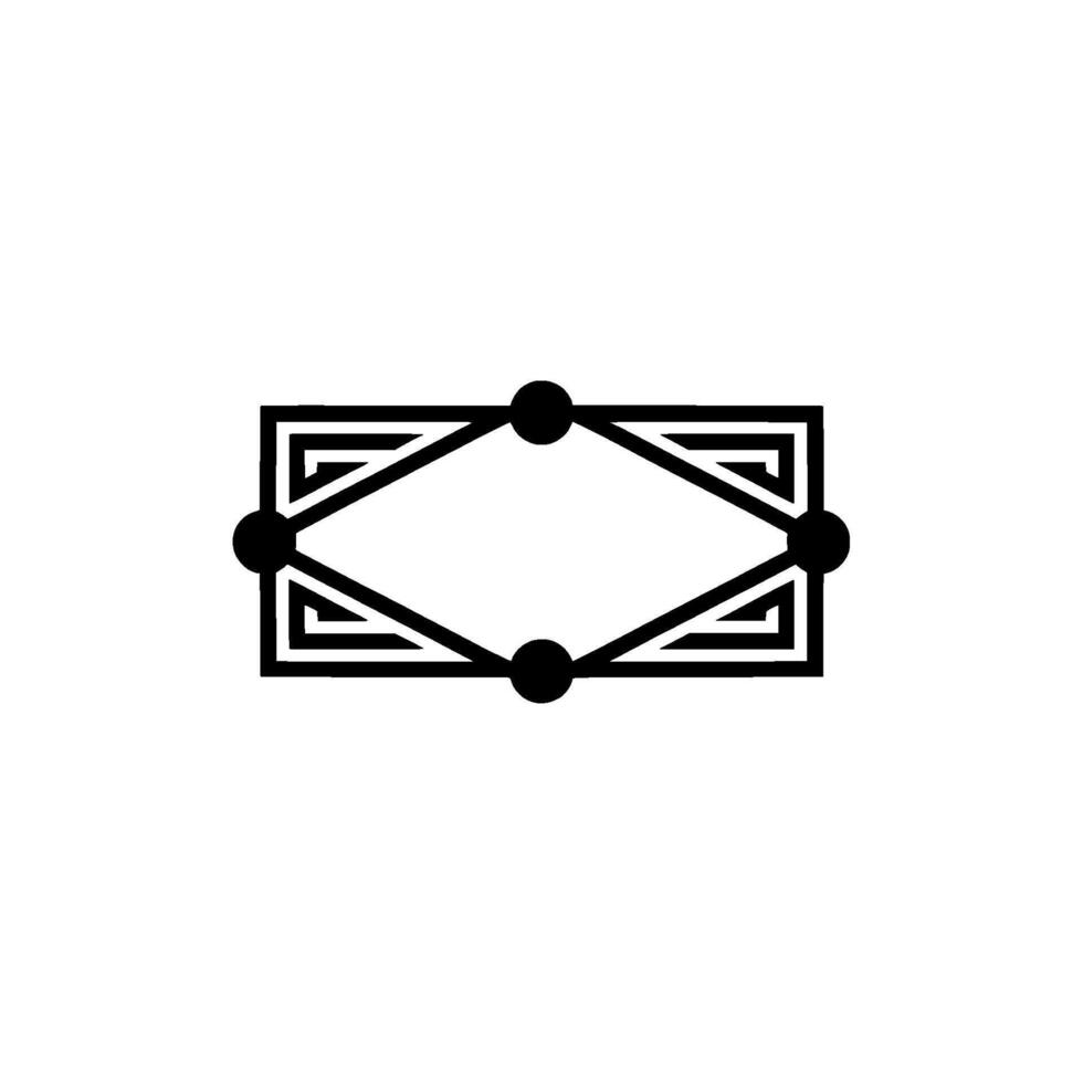 Abstract Geometric Modern Black White vector