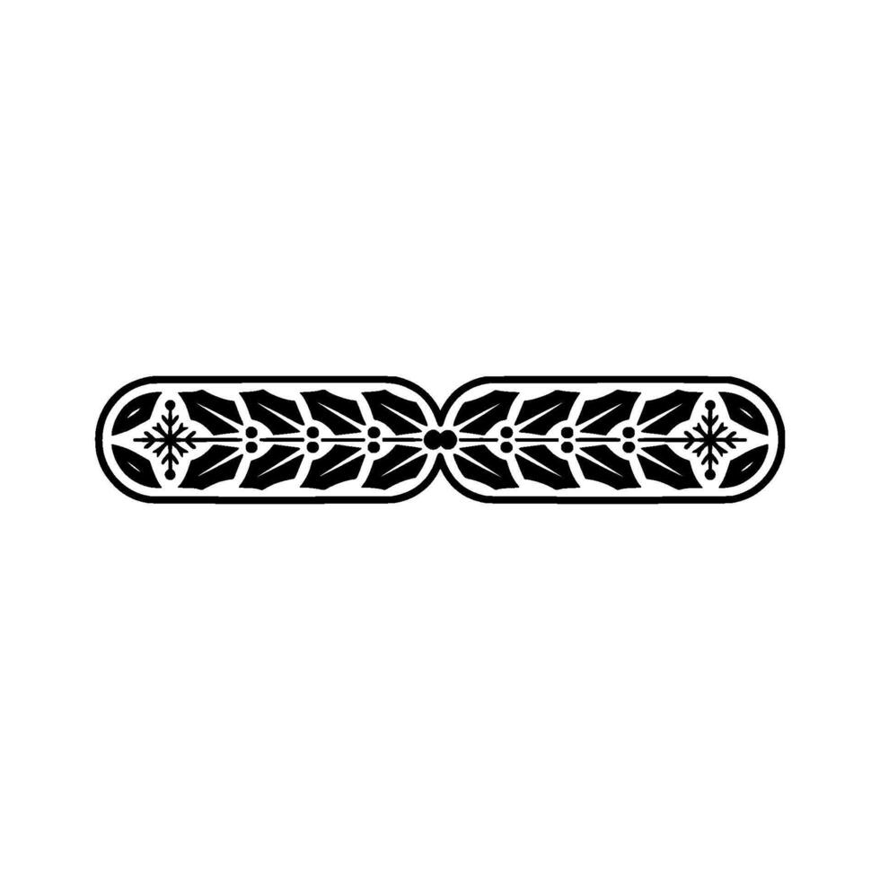 Elegant Black White Christmas Border Ornament vector