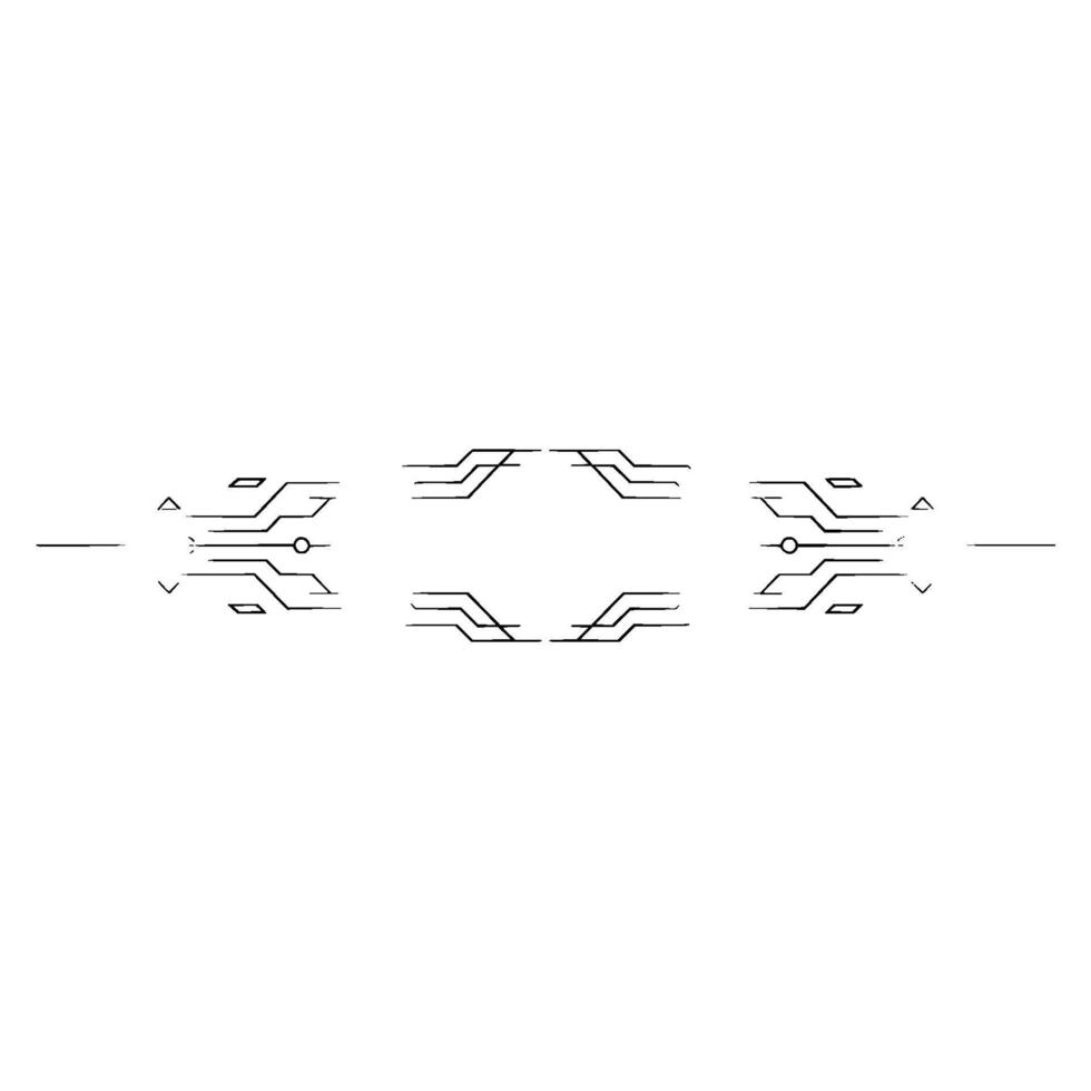 Futuristic Circuitry Glowing Tech Element On White vector