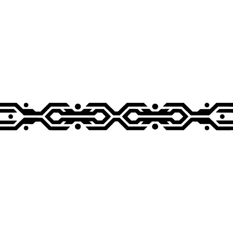Minimalist Geometric Pattern In Black Modern Border vector