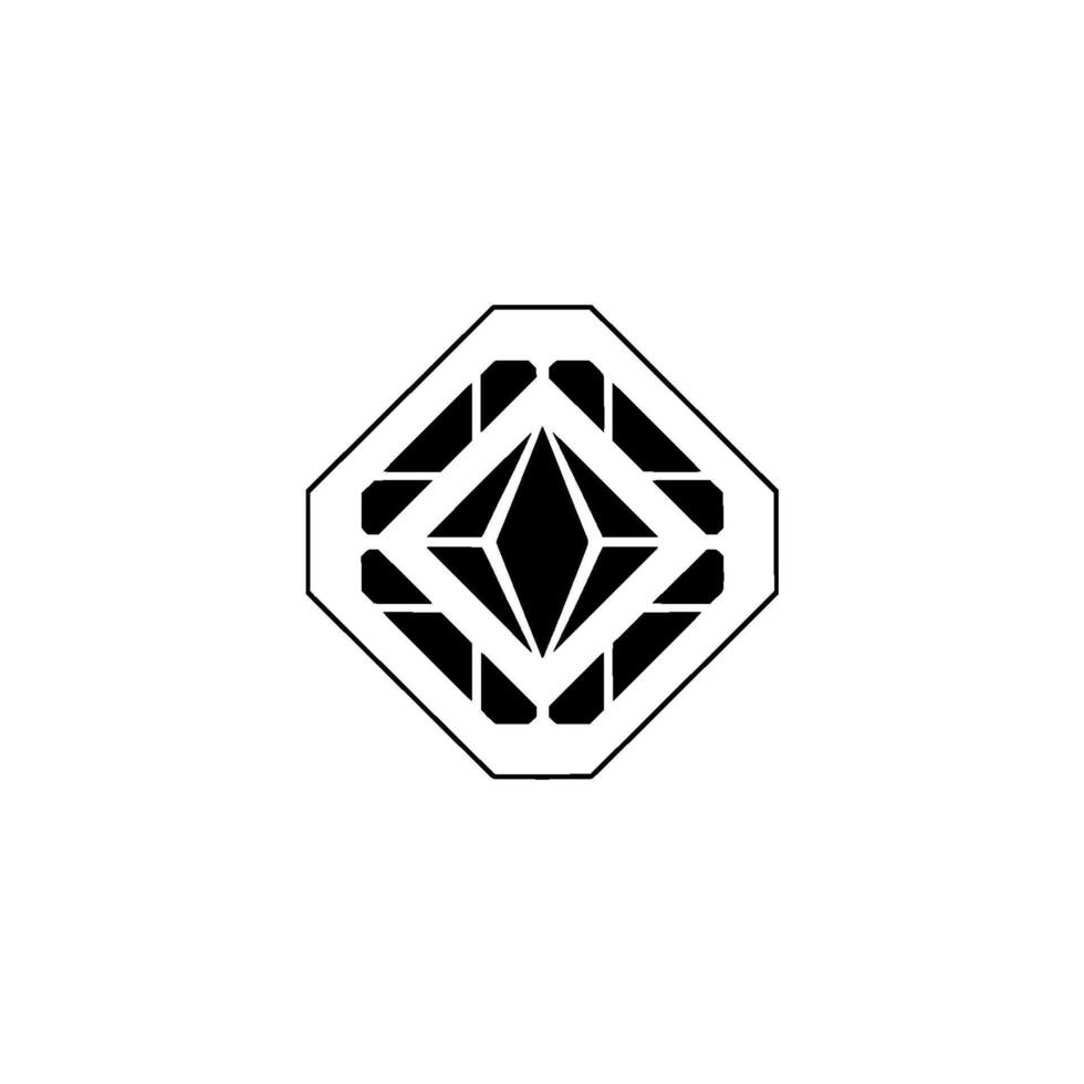 Geometric Diamond With Futuristic Minimalist vector