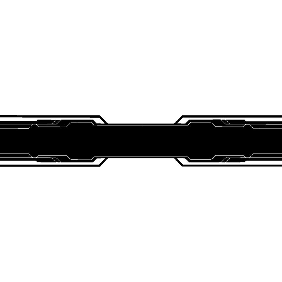 Futuristic Tech Banner Black And White Geometric vector