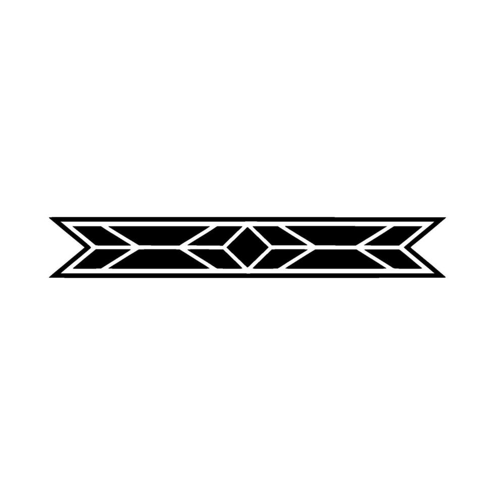 Geometric Arrow Banner, Minimalist Black White Ornament vector