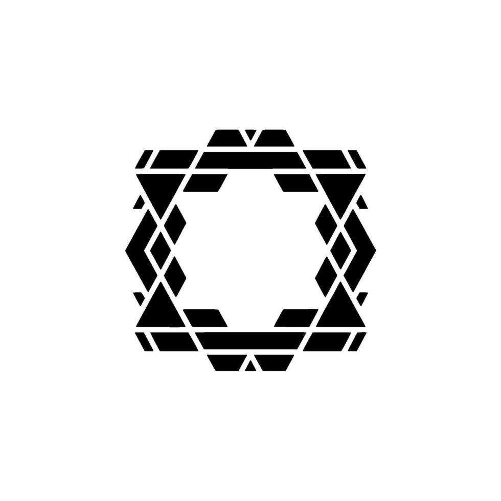 Modern Geometric Star Of David, Minimalist Abstract vector