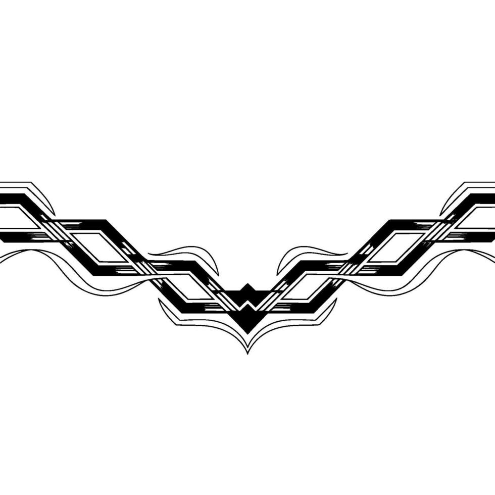 Geometric Abstract Ornament, Black White vector