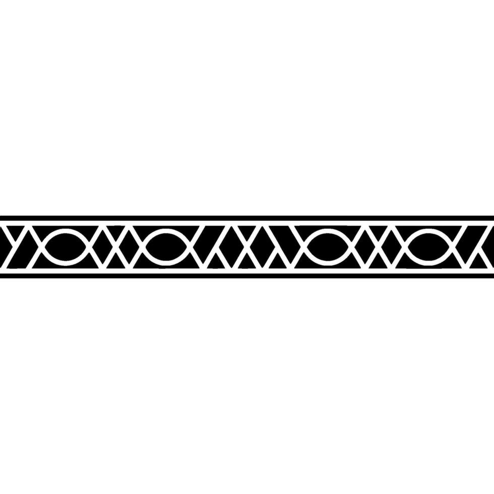 Geometric Black And White Border On Gradient Background - Pattern vector
