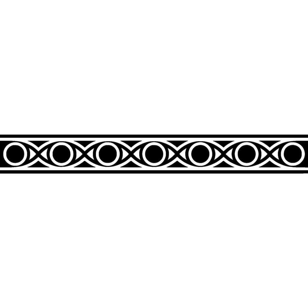 Geometric Black White Border On White Background, Decorative Element vector