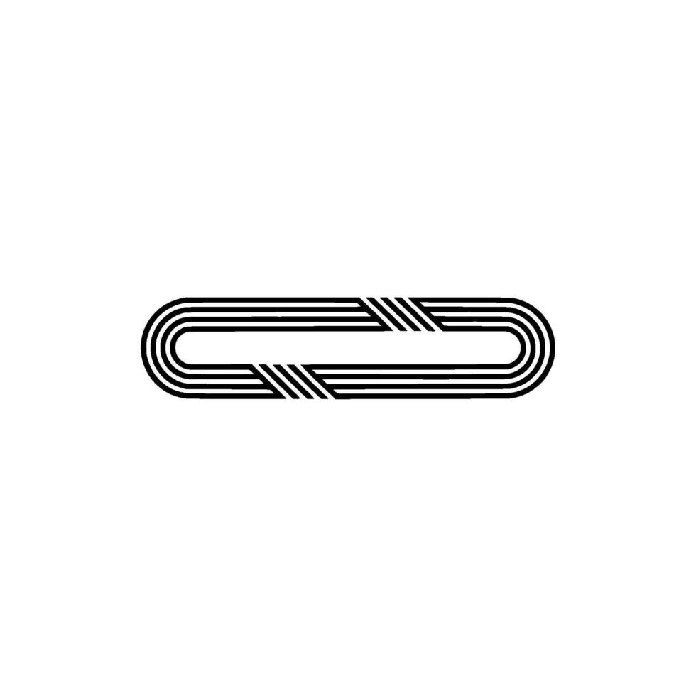 Abstract Retro Black Lines On White, Geometric vector