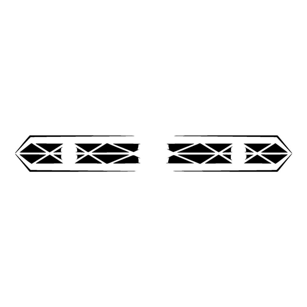 Geometric Abstract Ornament, Minimalist Black And White vector