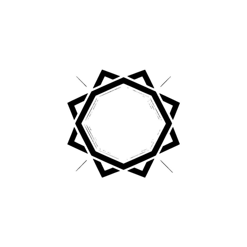Geometric Mandala Illustration On White, Minimalist Concept vector