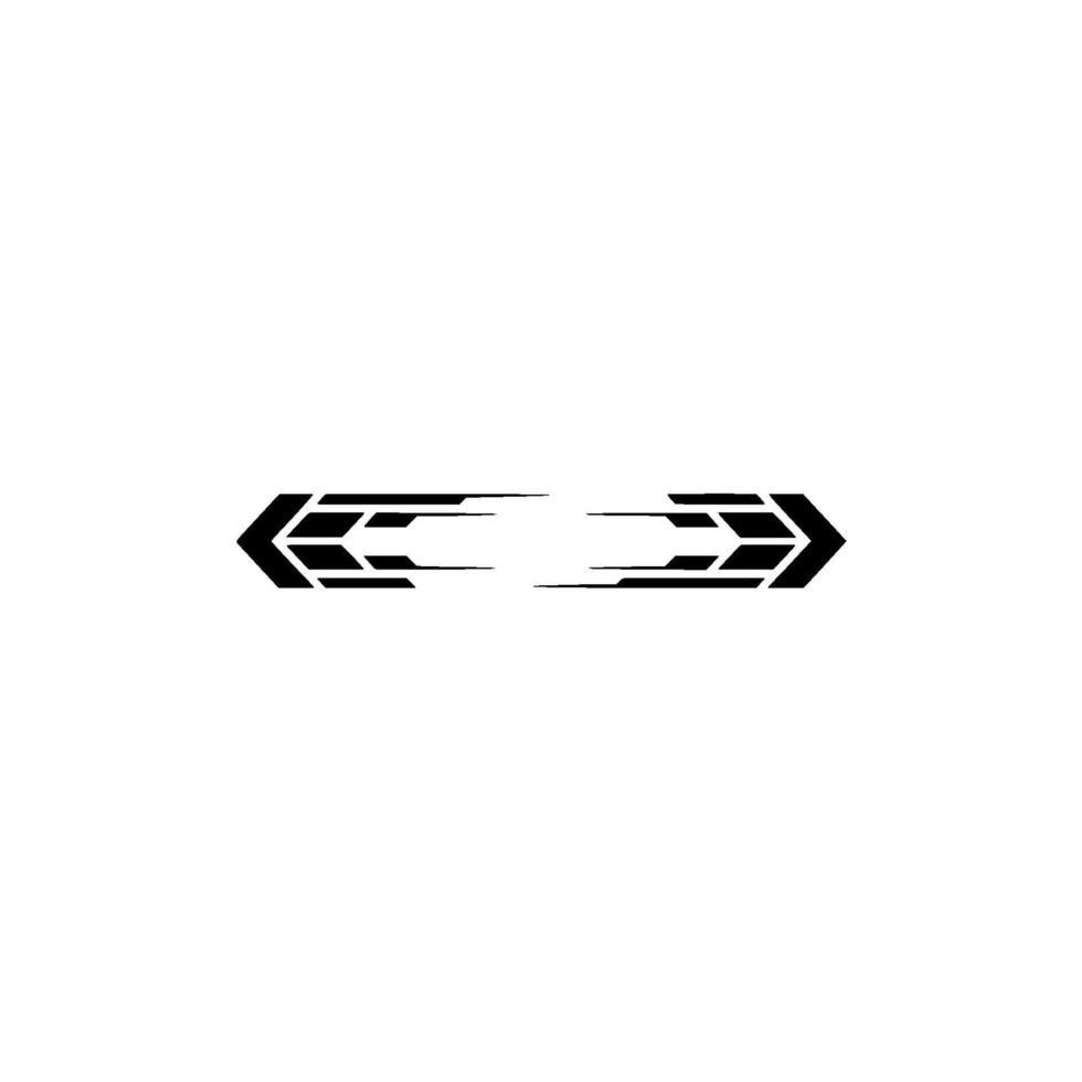 Abstract Arrows Emblem, Minimalist Black On White vector