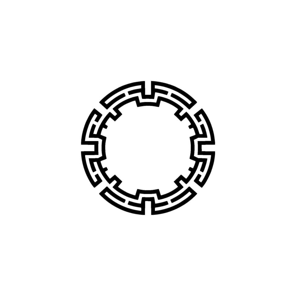 Minimalist Geometric Circle On White Background vector