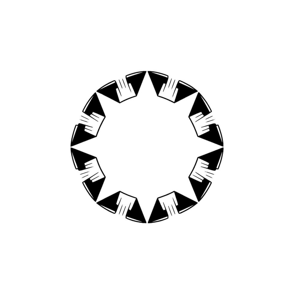 Minimalist Geometric Starburst On White Backdrop vector
