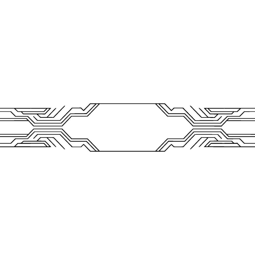 Abstract Tech Circuit Banner On White Background vector