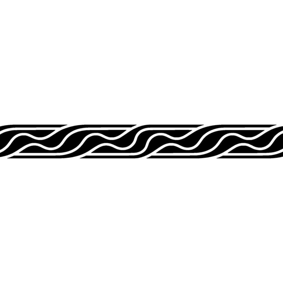 Abstract Black And White Wavy Line Element vector
