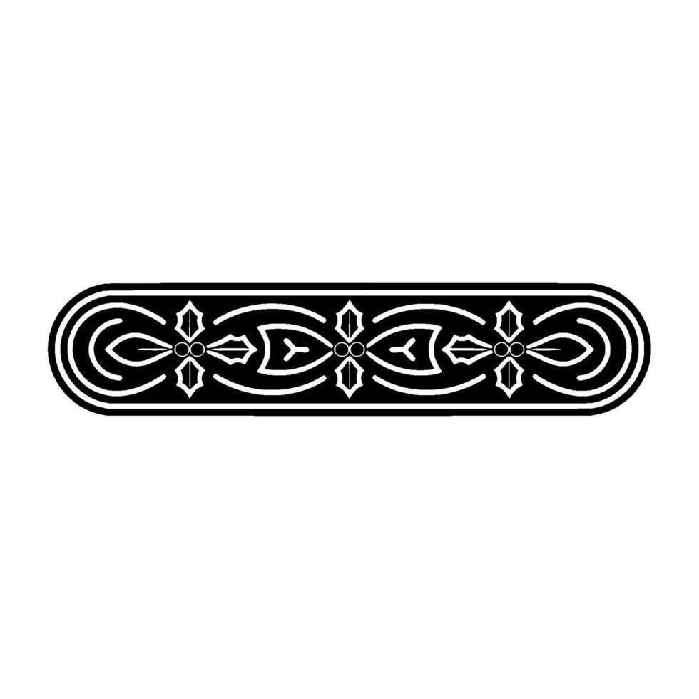 Elegant Black White Border Ornamental vector