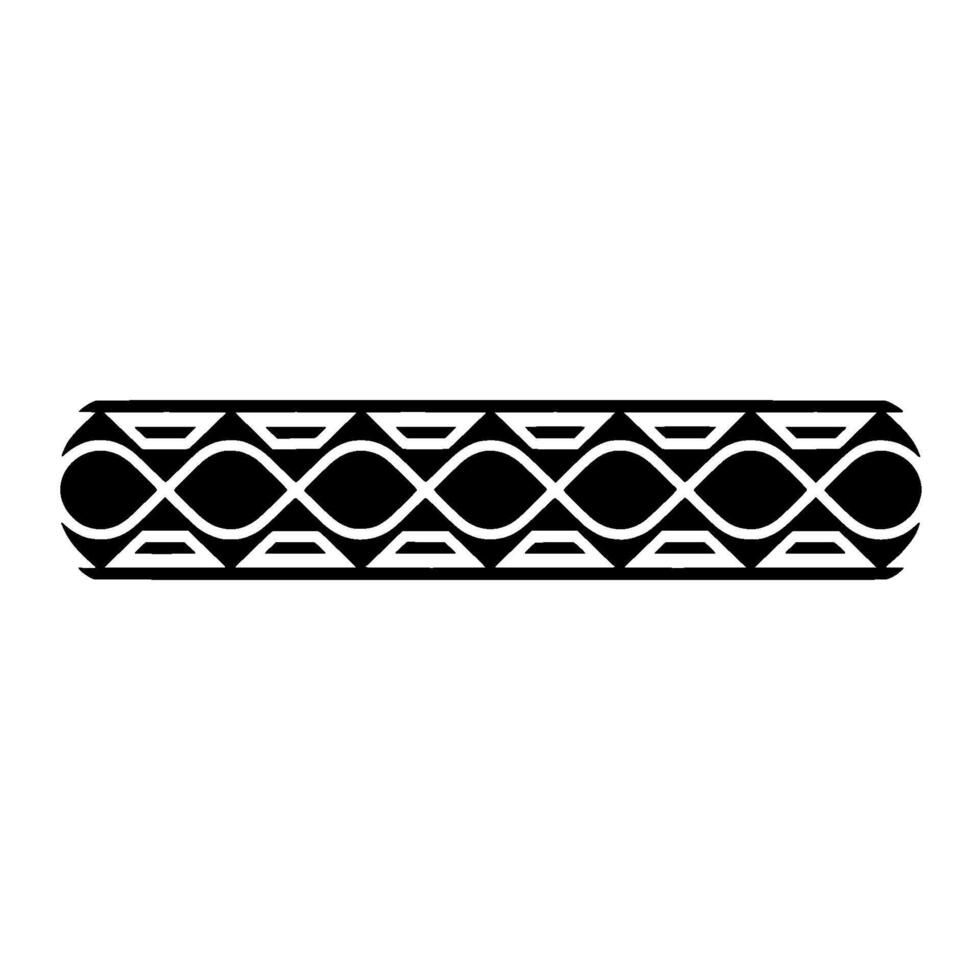 Minimalist Black Geometric Ornament On White Background - Pattern vector