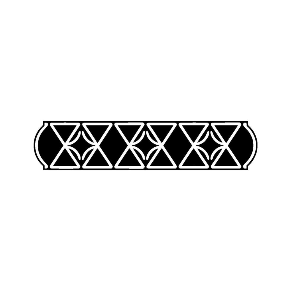 Minimalist Geometric Border Abstract Black And White Pattern vector
