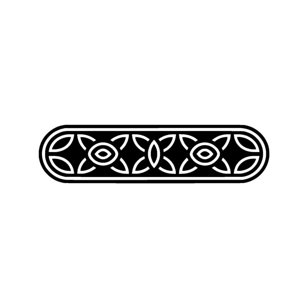 Geometric Celtic Ornament, Black And White Border Element vector