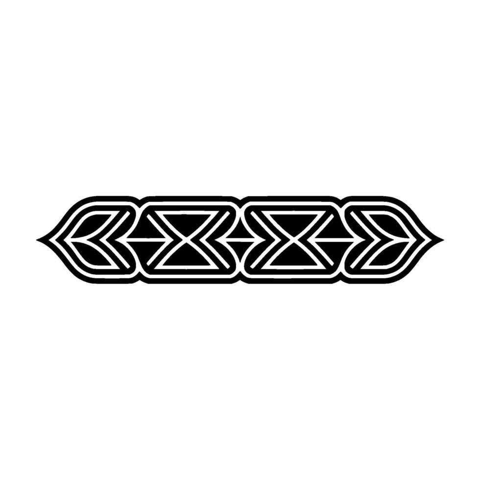 Ornamental Geometric Symmetrical Black Border On Gradient vector