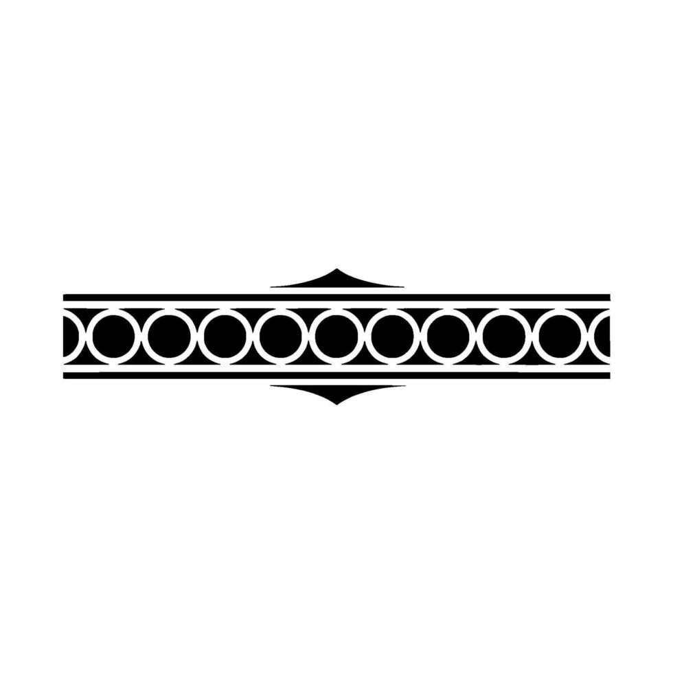Minimalist Black White Border With Circular Pattern vector