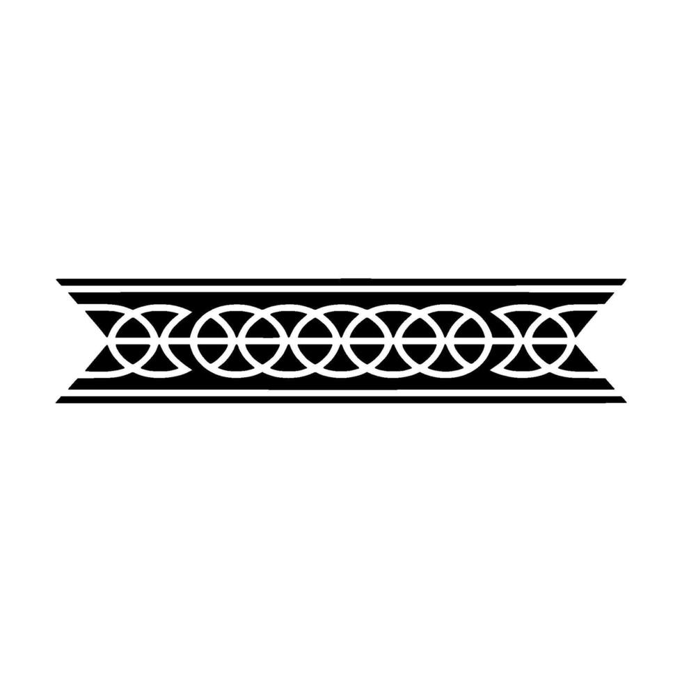 Geometric Black And White Celticinspired Border vector
