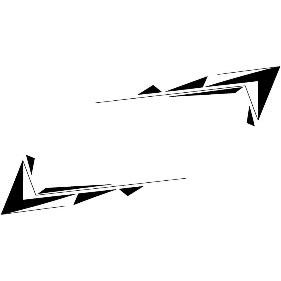 Geometric Arrows Abstract Black Shapes On Gradient Background vector