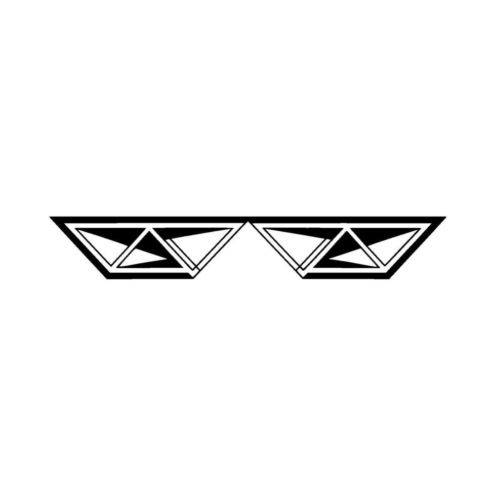 Geometric Sunglasses Abstract On White, Minimalist Style vector