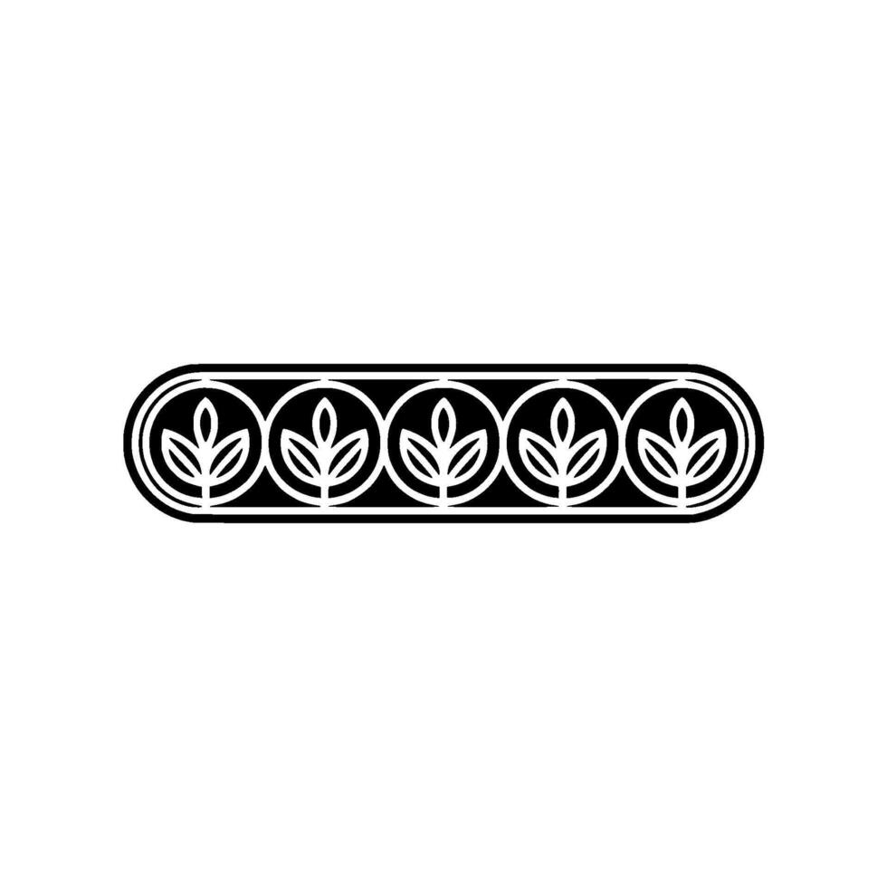 Minimalist Leaf Motif Geometric On Light Background vector
