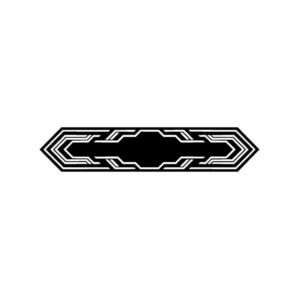 Geometric Black White Banner Abstract Element vector
